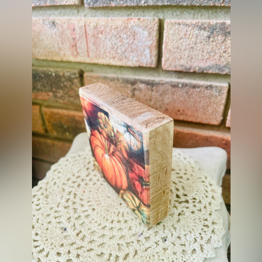 *Pumpkins Wood Block Sign - Picture 3 of 11
